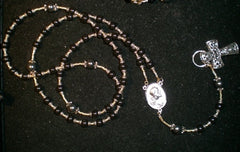 Black Rosary with swarovski pearls
